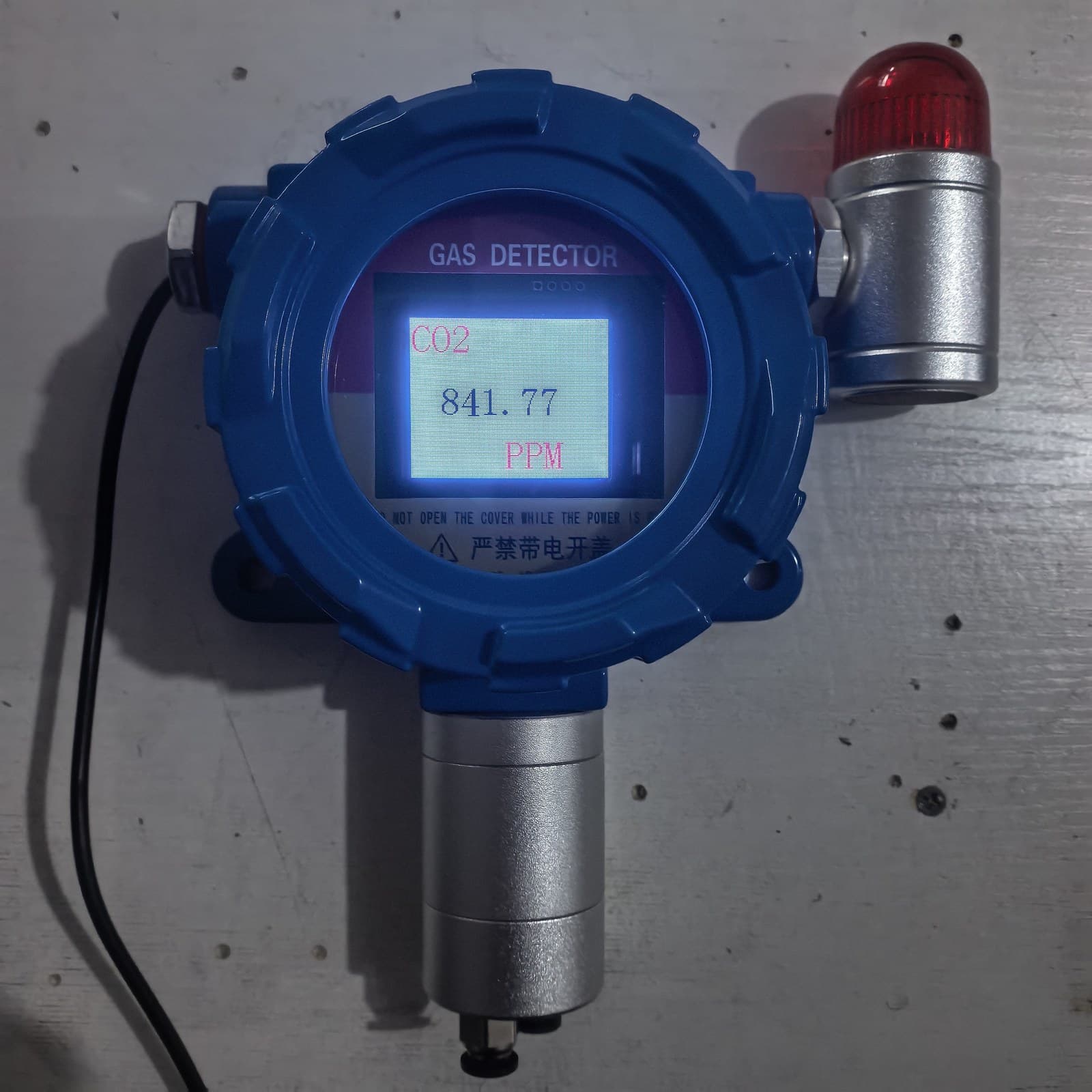 蓝色气体探测器温湿度检测功能